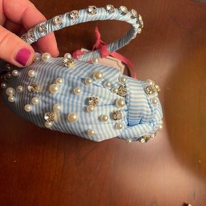 Two Lilly Pulitzer headbands, rhinestones and pearls on one just rhinestones